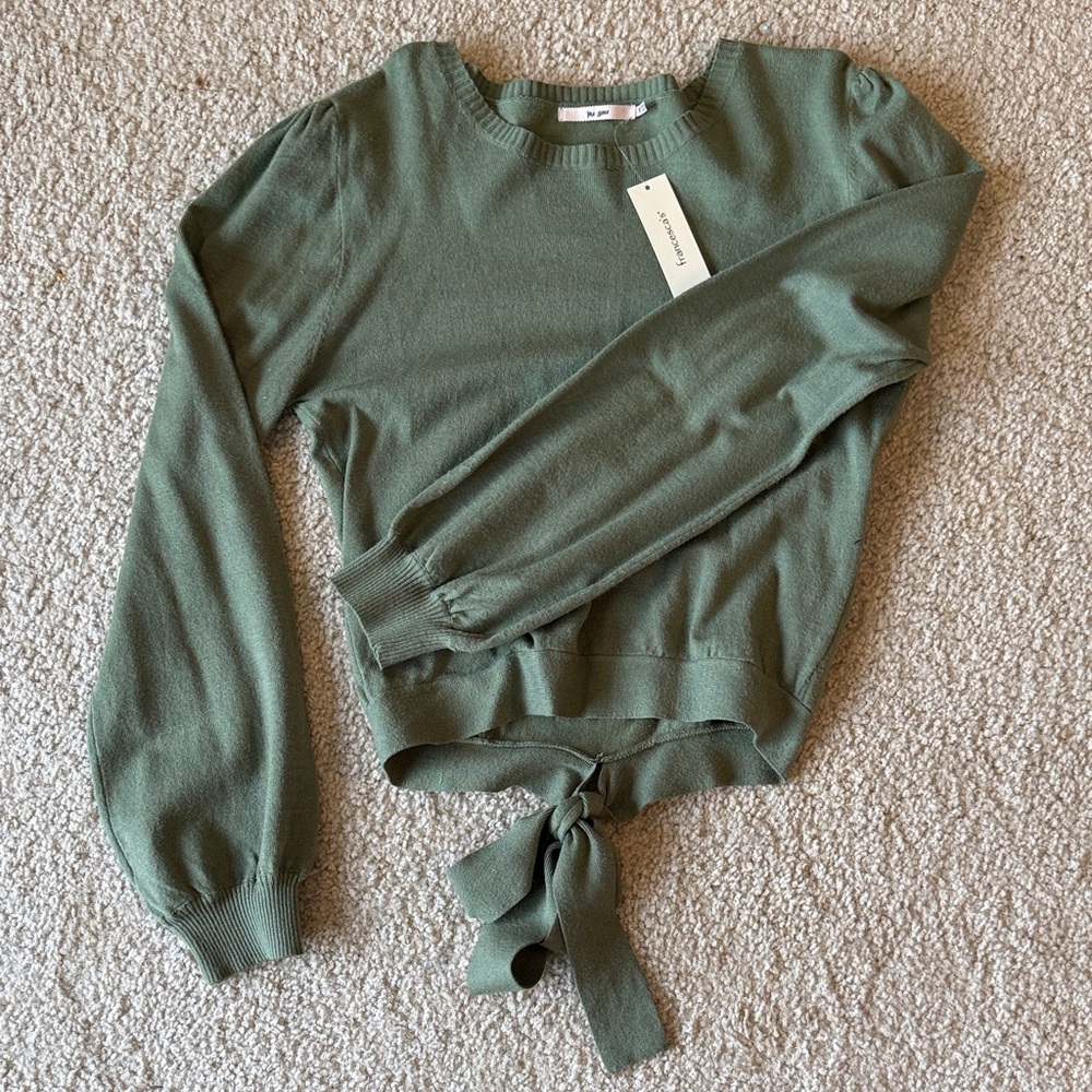 Francesca's Collections Sage Green Sweater